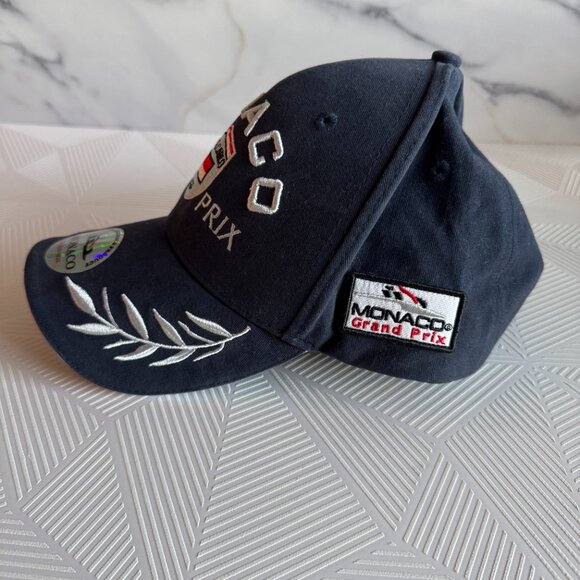 MONACO Grand Prix Hat Strapback Baseball Blue Cap Retro Dad Trucker - Picture 2 of 10